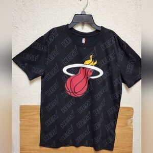 Miami Heat Black Graphic T-Shirt Men Size M